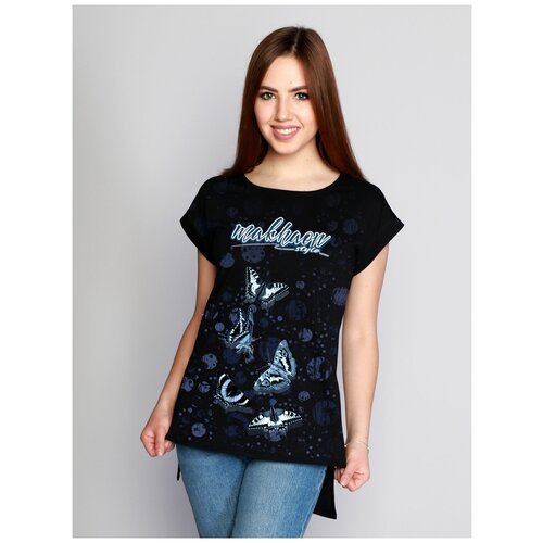 фото Футболка margo, размер 46, черный