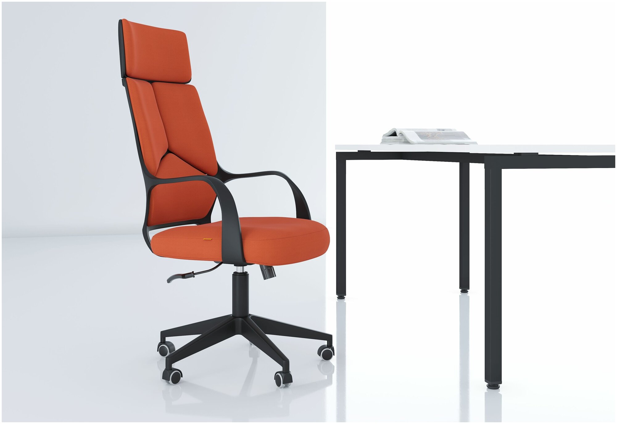 Компьютерное кресло для руководителя Chairman 525 оранжевый - фотография № 2