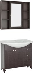 Мебель для ванной Style Line Кантри 90 венге (тумба, раковина, зеркало)