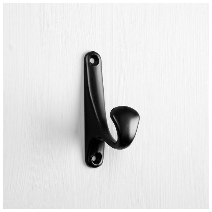 Крючок мебельный CAPPIO однорожковый цвет черный