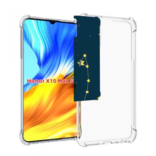 Чехол MyPads знак зодиака рыбы 1 для Honor X10 Max задняя-панель-накладка-бампер