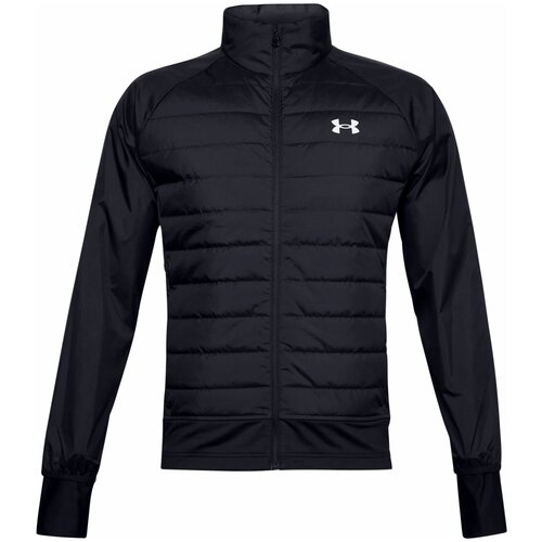 Куртка Under Armour, средней длины, силуэт полуприлегающий, светоотражающие элементы, без капюшона, карманы, водонепроницаемая, размер SM, черный