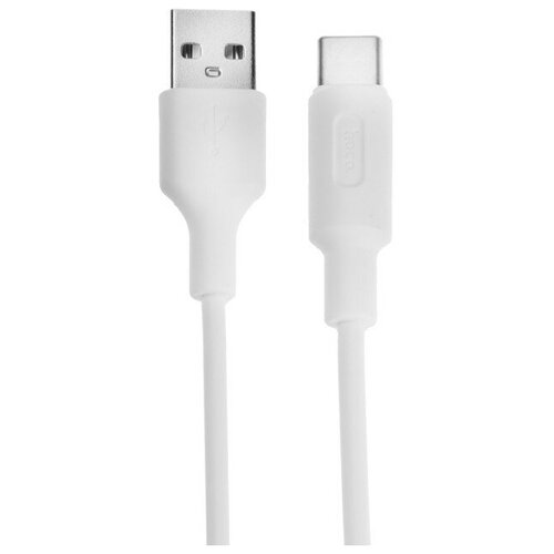 Кабель Hoco X25, Type-C - USB, 3 А, 1 м, PVC оплетка, белый кабель hoco x25 type c usb 3 а 1 м pvc оплетка чёрный