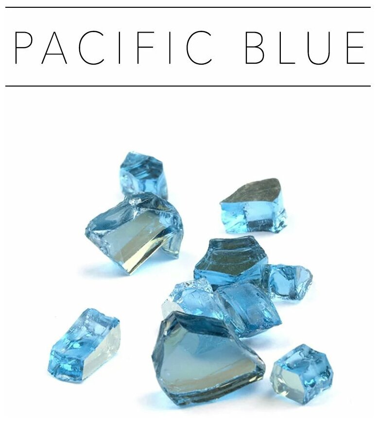 фото Стеклянная крошка Premium Pacific Blue, 500г