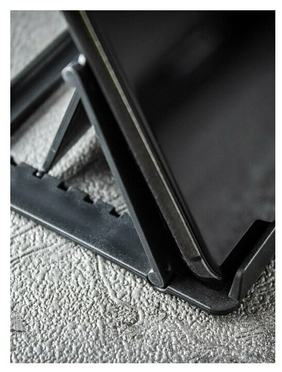 Подставка для телефона настольная AMFOX регулируемый держатель для мобильника планшета стойка на стол дляартфона Android iphone черный