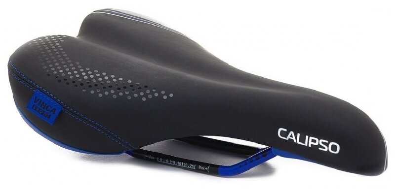 фото Седло Vinca Sport 260*160мм европодвес цв. черный с синим