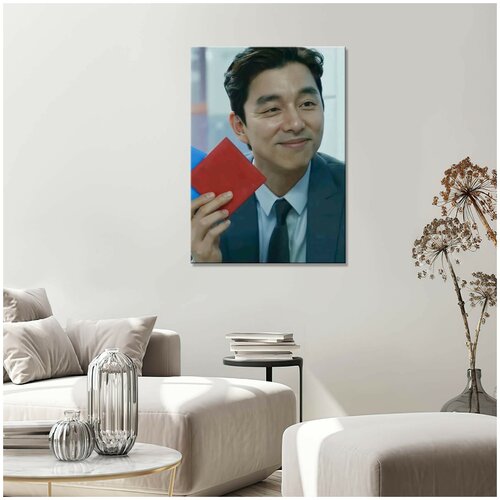 Интерьерная картина на холсте/ картина на стену/ в гостиную/ спальню - Кон Ю. Игра в кальмара 40х60