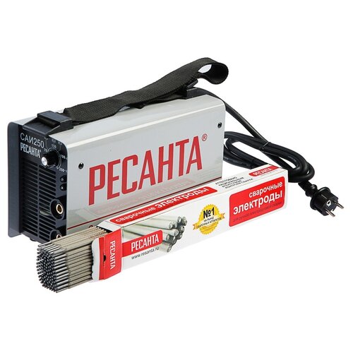 Сварочный аппарат инверторного типа РЕСАНТА САИ-250 в кейсе 3 кг электродов MMA 1379000₽