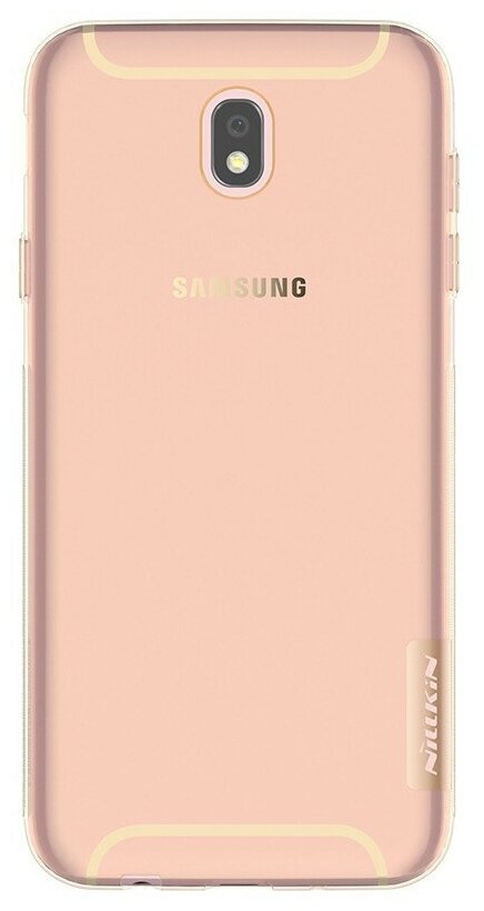 Накладка Nillkin Nature TPU Case силиконовая для Samsung Galaxy J7 (2017) J730 прозрачно-золотая