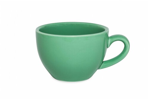 Чашка, 2 шт, круглая не штабелируемая 230мл, фарфор, цвет зеленый, Lantana, SandStone