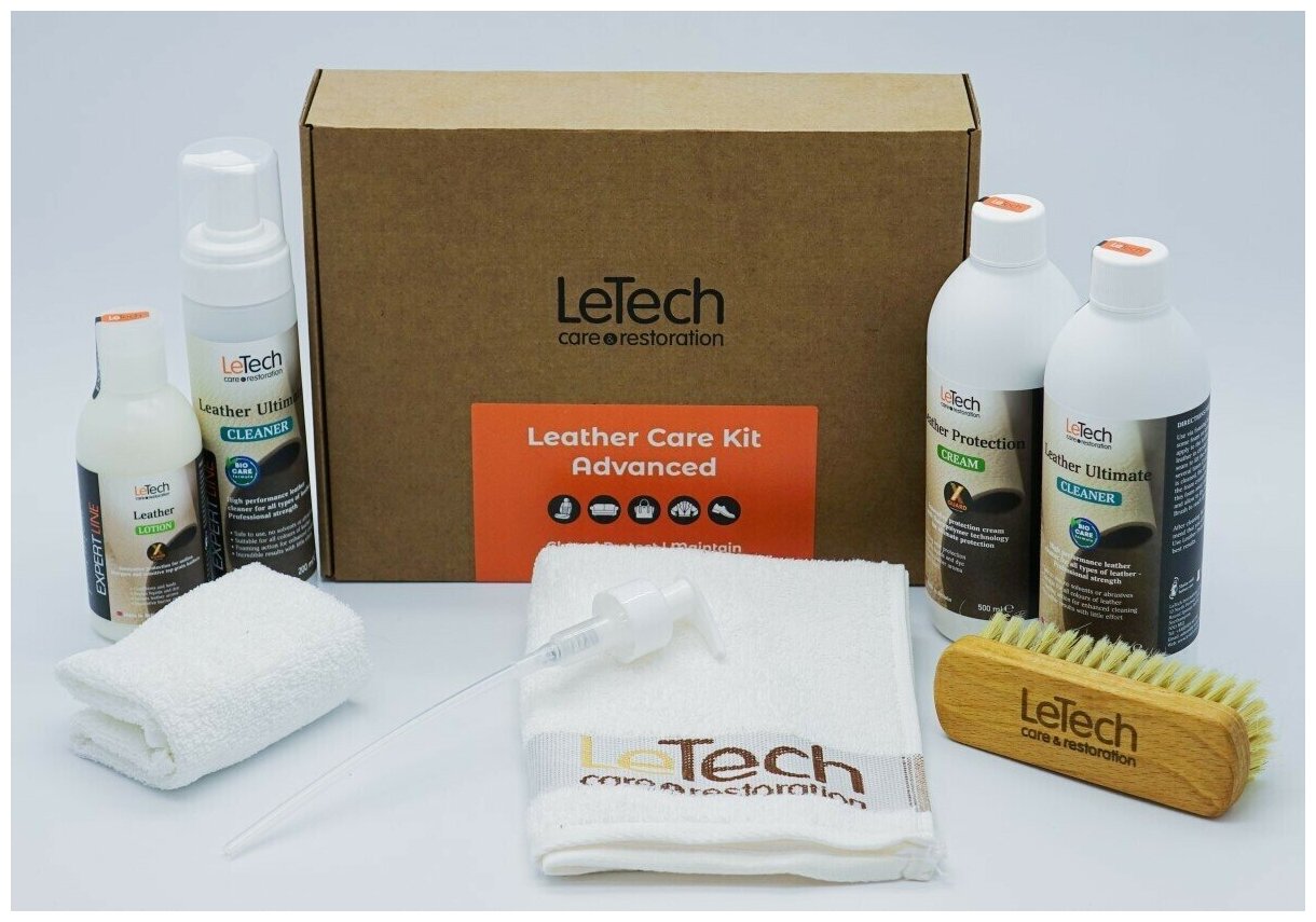 Набор для ухода за кожей продвинутый LeTech Leather Care Kit ADVANCED 500мл