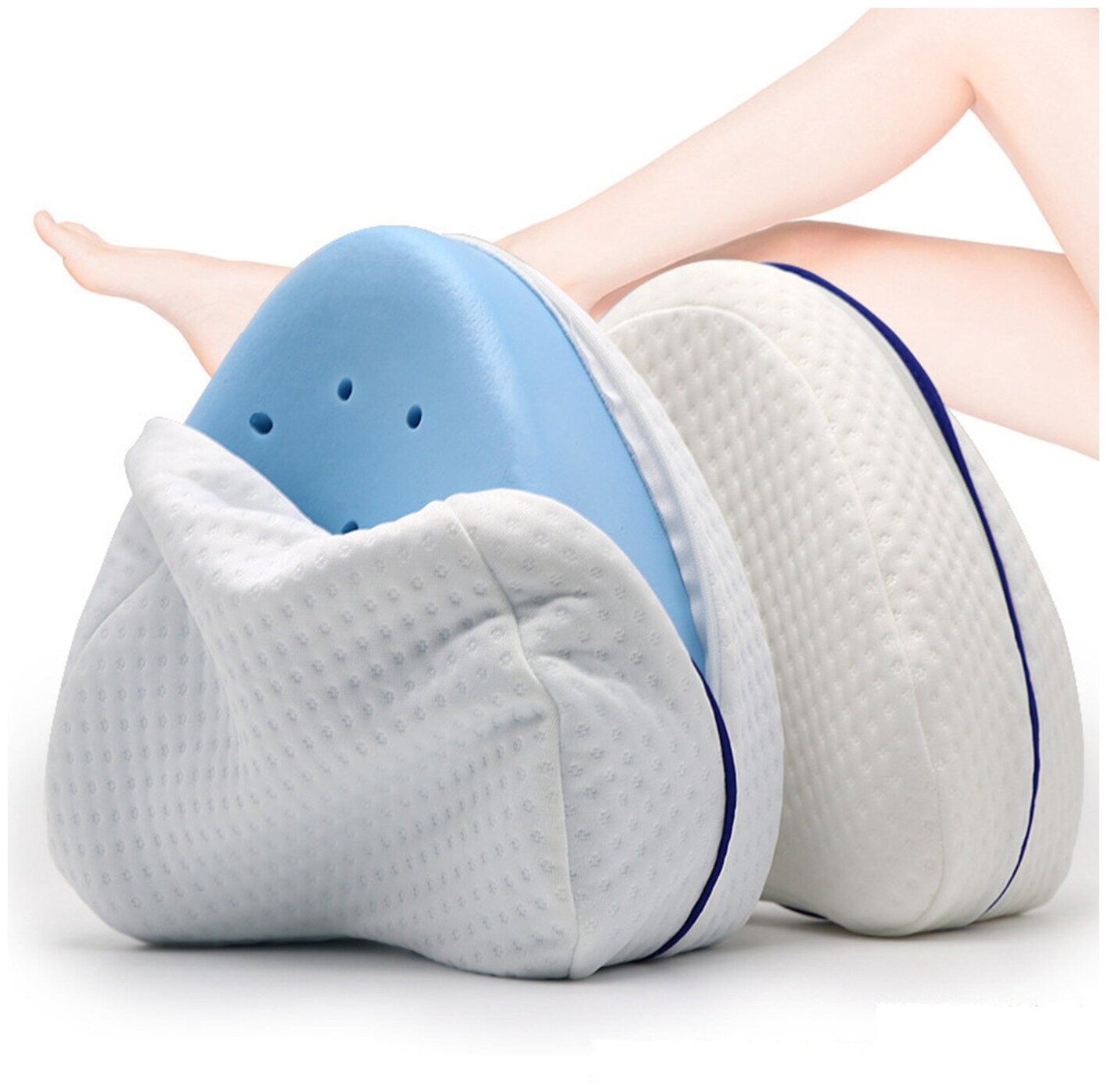 Подушка для ног "Leg Pillow" со съёмным чехлом, белая / подушка для ног для сна - фотография № 5