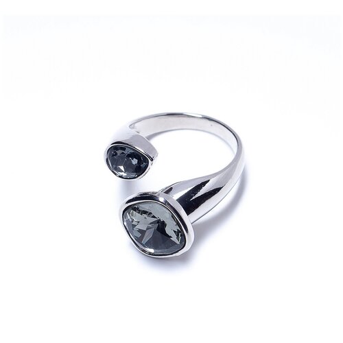 Кольцо Moon Paris, Ringo Queen, незамкнутое, с кристаллами, MRQ-21.11-063 оливковый