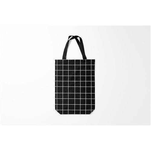 фото Сумка-шоппер / 31х42 см / популярные иллюстрации / модные клечатая burnettie