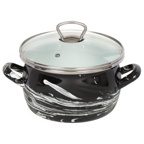 Кастрюля сантэкс Шейк бело-черная 3 л