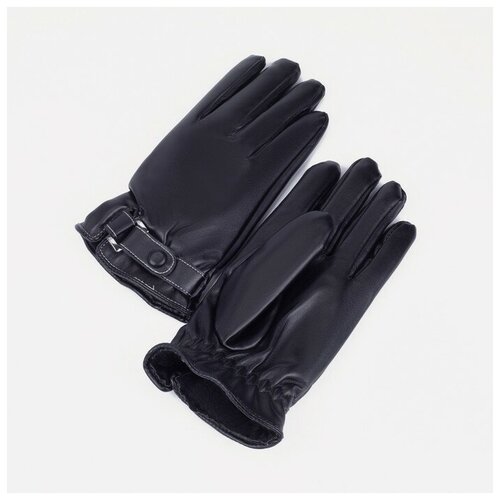 фото Перчатки мужские, безразмерные, с утеплителем, цвет черный noname