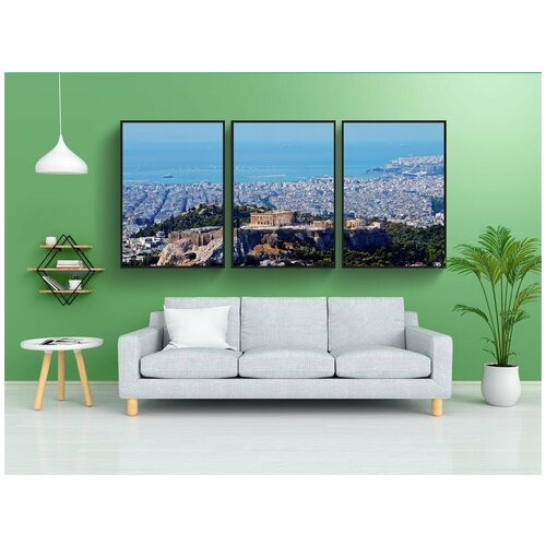 фото Набор модулных постеров для интерьера "греческий, афины, греция" 60x90 см. в тубусе, без рамки lotsprints