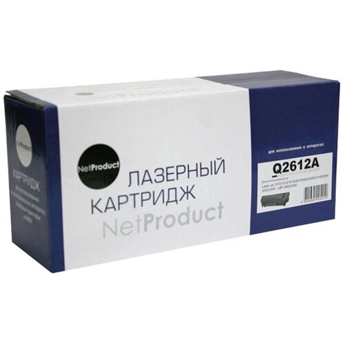 Картридж NetProduct N-Q2612A, 2000 стр, черный магнитный вал оболочка elp для hp lj 1010 1012 1015 3015 3020 3030 q2612a упаковка 10 штук elp mrs h1010 10