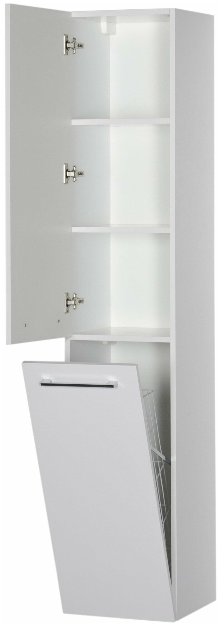 Шкаф-пенал для ванной De Aqua Тока 1БК 35 L белый - фотография № 3