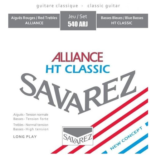 Savarez 540ARJ Alliance HT Classic Red Blue medium-high tension струны для классической гитары струны для классической гитары savarez 540j alliance ht classic blue high tension