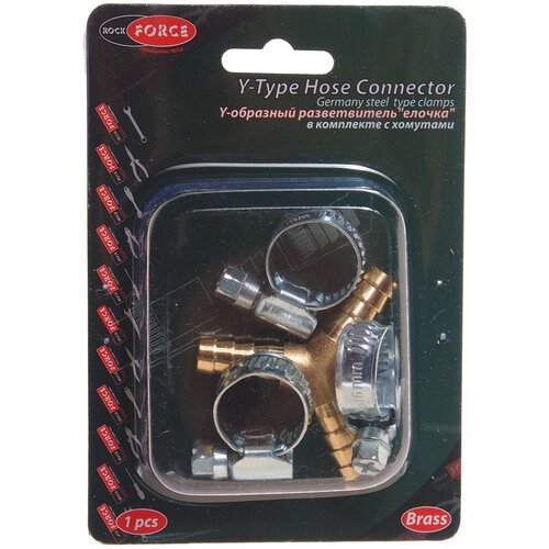 Разветвитель RF-E102-52 Y-образный елочка 8мм хомуты в блистере ROCKFORCE 1 NEW 400₽