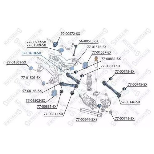 фото Stellox 5703618sx 57-03618-sx_рычаг задней подвески\ bmw e87 all 04/e90 all 05