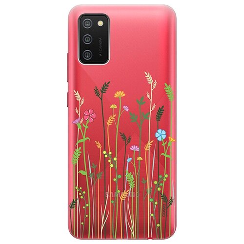 Ультратонкий силиконовый чехол-накладка ClearView для Samsung Galaxy A02s с 3D принтом Flowers & Fern ультратонкий силиконовый чехол накладка clearview для samsung galaxy a02s с 3d принтом hello camomiles