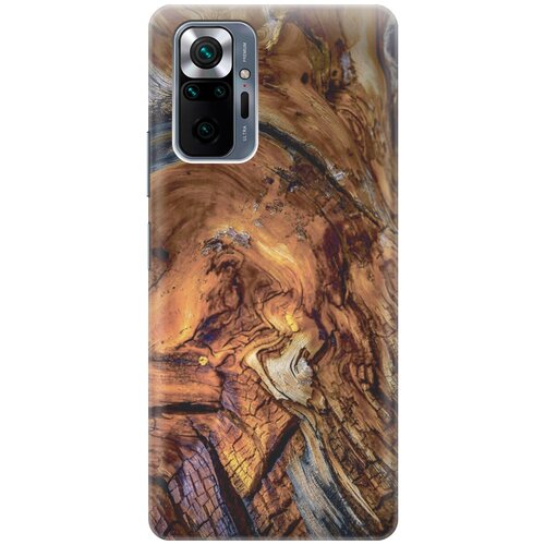 фото Силиконовый чехол на xiaomi redmi note 10 pro / сяоми редми ноут 10 про с принтом "деревянный узор gosso