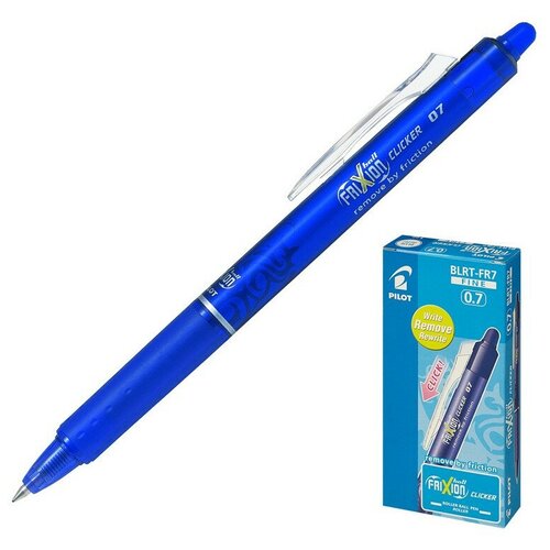 Ручка гелевая PILOT BLRT-FR7 Frixion Clicker автомат синий ст. Япония 2 шт. комплект 30 штук ручка гелевая pilot bl fr7 frixion резин манжет синий 0 35мм