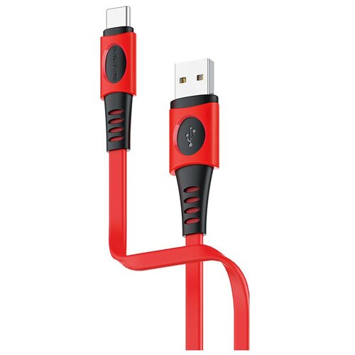 Кабель USB Borofone BX35 Carib для Type-C красный кабель usb lightning borofone bx35 carib цвет белый