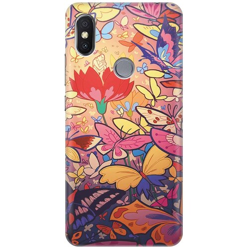 фото Re:paчехол - накладка artcolor для xiaomi redmi s2 с принтом "красочный мир"