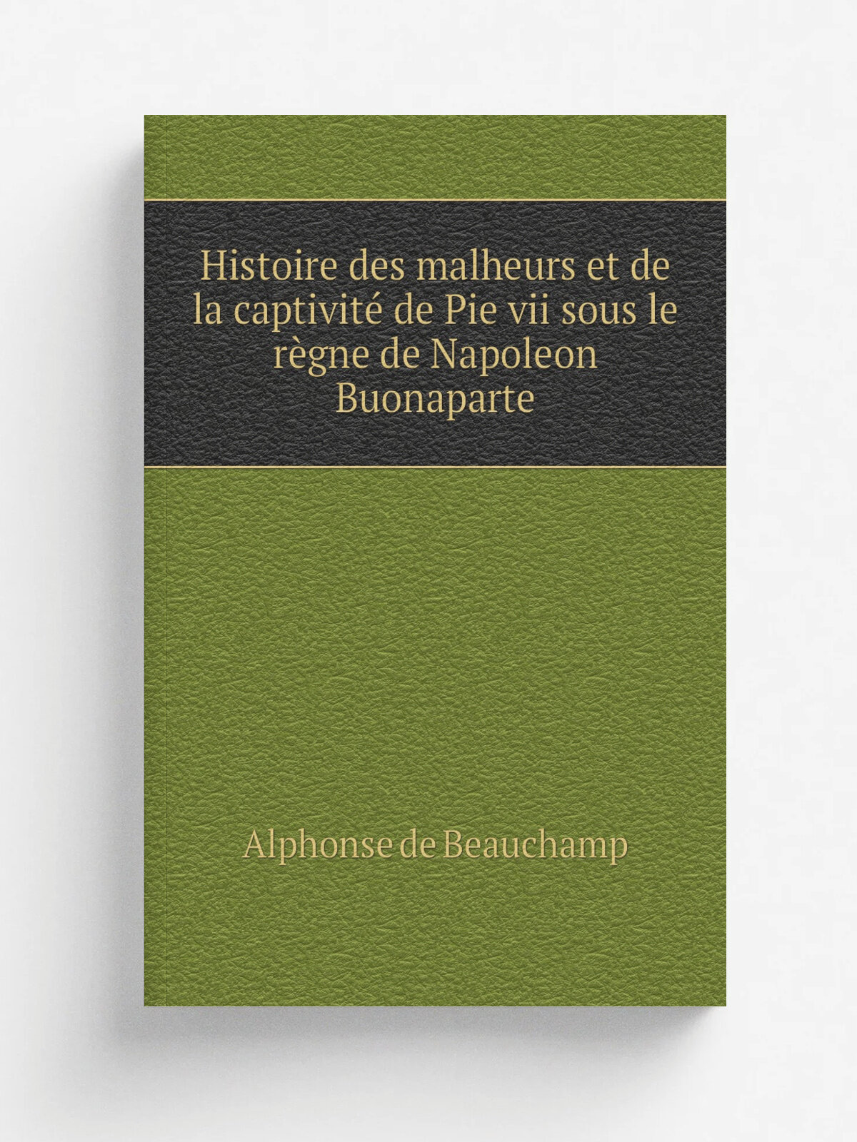 Histoire des malheurs et de la captivit. de Pie vii sous le r.gne de Napoleon Buonaparte | Alphonse de Beauchamp | 1814 | F. Le Prieur | Репринт