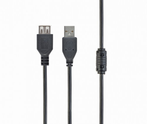 Кабель-удлинитель USB Gembird PRO CCF-USB2-AMAF-6 USB 2.0 1.8м AM/AF позол. конт, фер. кол.
