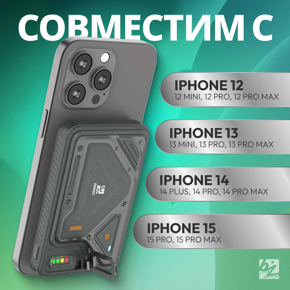 Магнитный Powerbank MagSafe с функцией подставки — фото 1