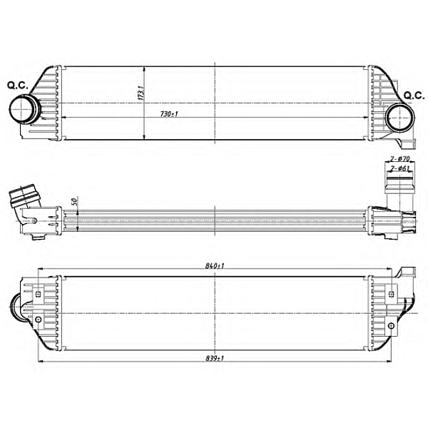 NRF 30358 (144960015R / 4420575 / 93168279) интеркулер