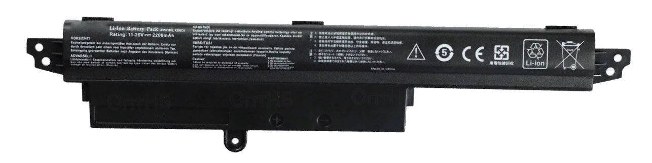Аккумулятор для Asus (A31N1302) X200CA, X200MA, F200M, 29Wh, 2600mAh, 11.1V, черный, OEM
