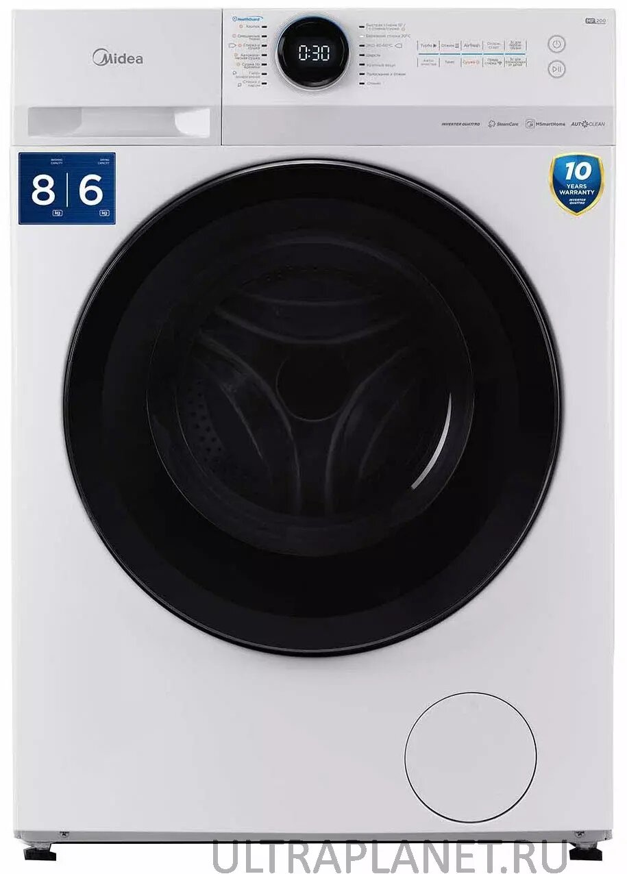 Стиральная машина Midea MF200D80WBS/W