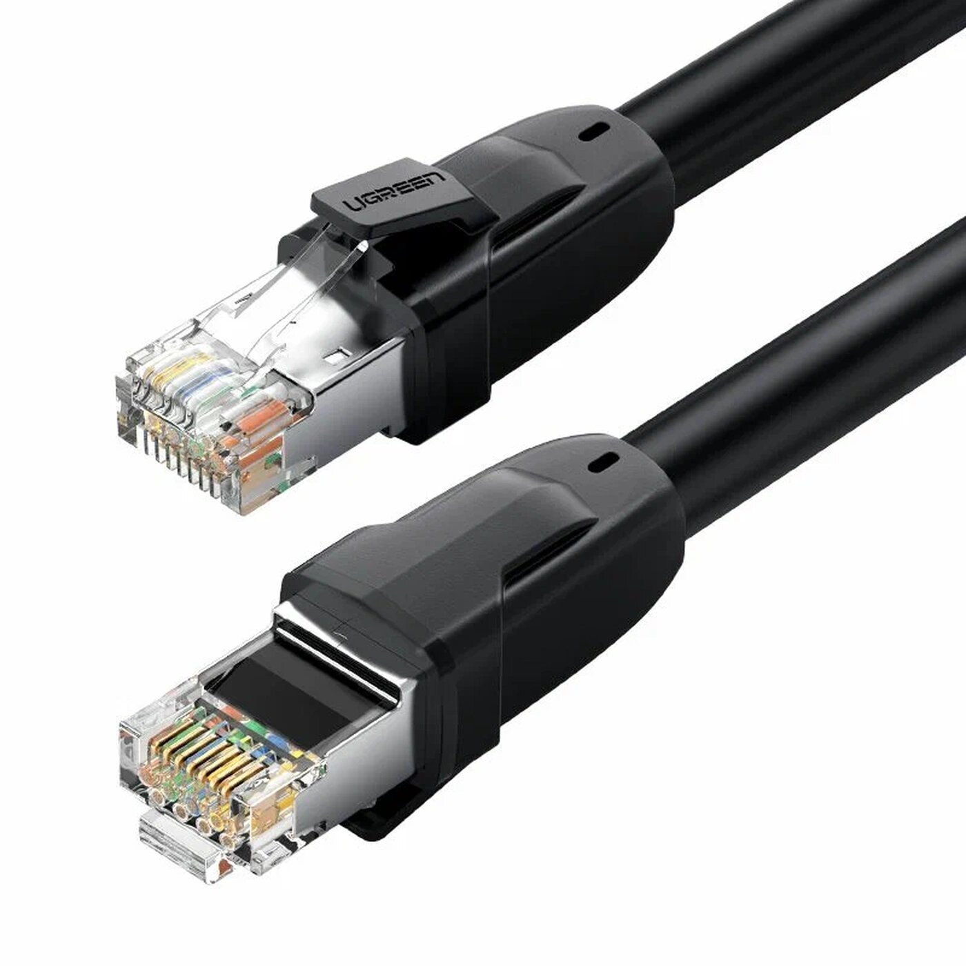 Кабель UGREEN NW121 (70172) Cat8 CLASS I S/FTP Round Ethernet Cable. Длина: 5м. Цвет: черный