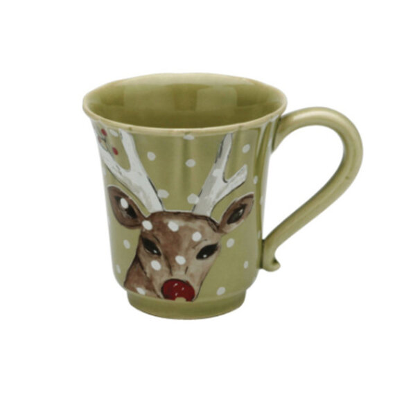 Кружка Deer friends 320 мл материал керамика цвет зеленый Costa Nova Португалия DF609-GRN(SC131-01214J)