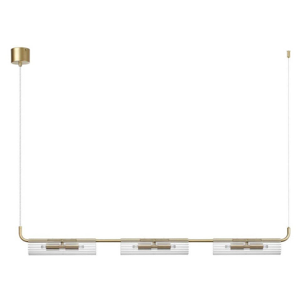 Lumion 6560/6 SUSPENTIONI LN25 золотой/прозрачный/металл/стекло Подвес G9 6*20W 220V TORONTO