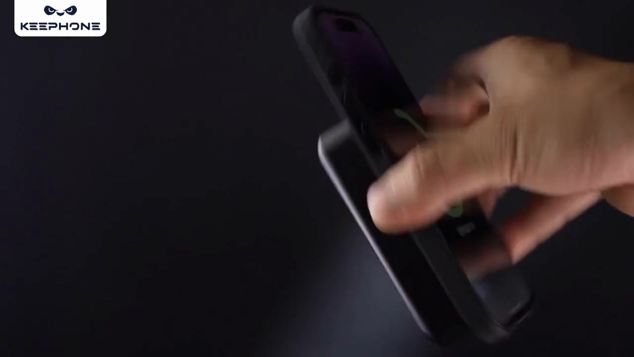 Чехол с МагСейф для Айфон 14 Про KEEPHONE Kevilar (Кевлар-Карбон) MAGSAFE CASE-Фиолетовый 100% арамидного волокна — фото 1
