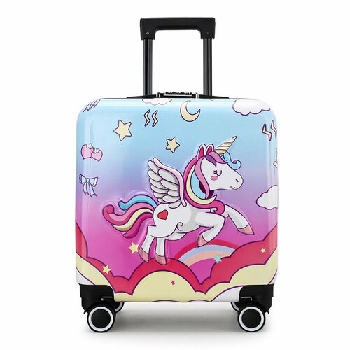 фото Чемодан-каталка sanrio, ручная кладь, 45х40х25 см, лиловый