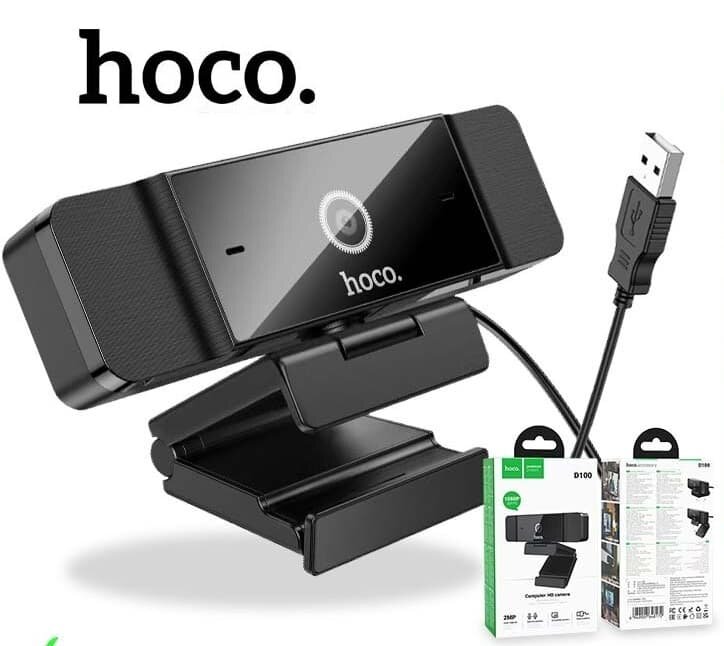 Картинки Камера Web HOCO D100, 1080p, USB, с микрофоном, черная, 1,5 м
