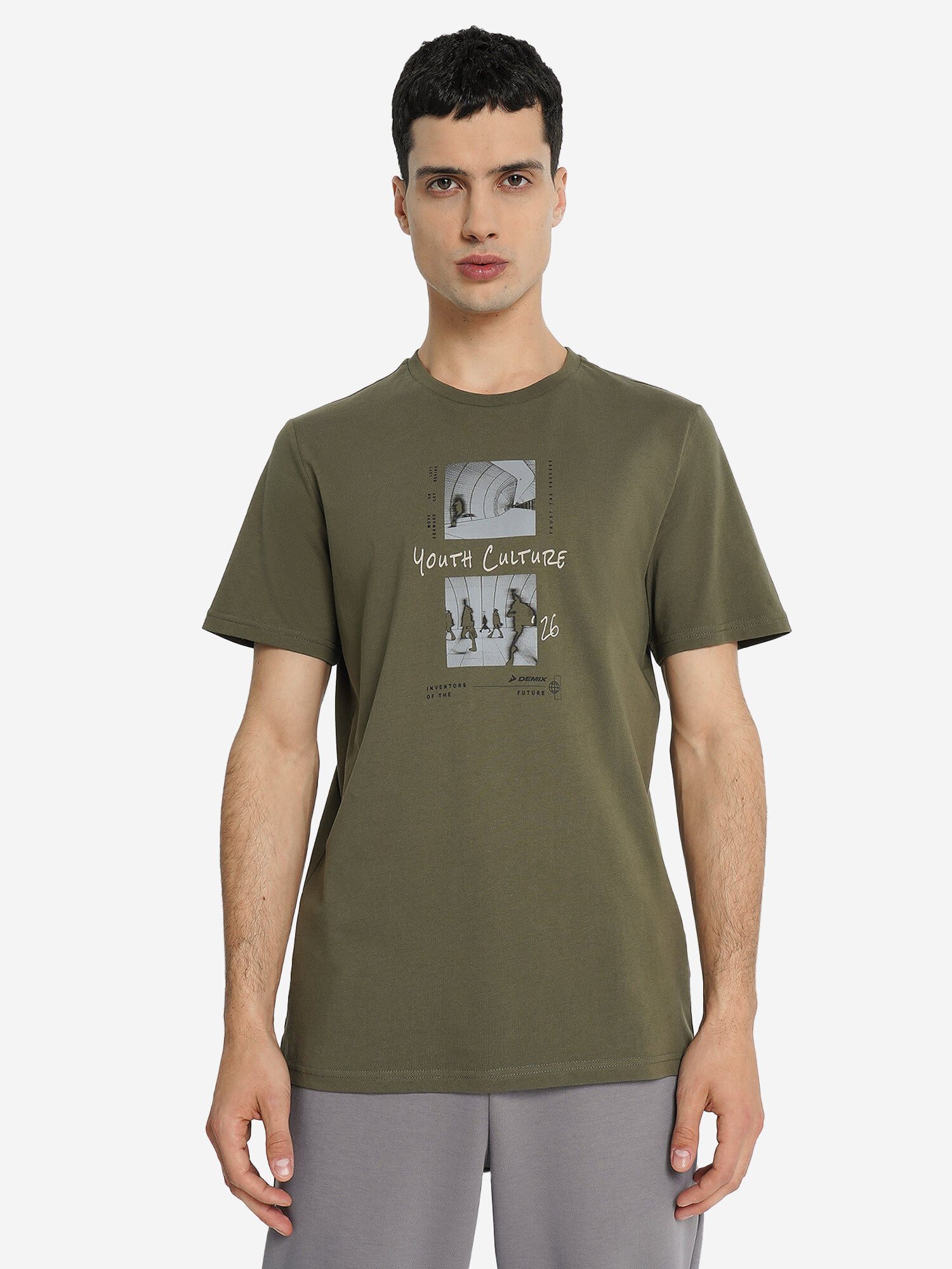 Футболка Demix, размер 48, зеленый — фото 1