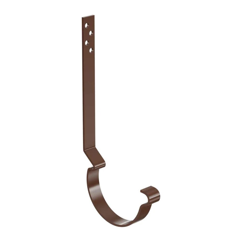 Металлик И ко Держатель желоба длинный 125; Оц 4.00 (RAL 8017) п/о О0000054594