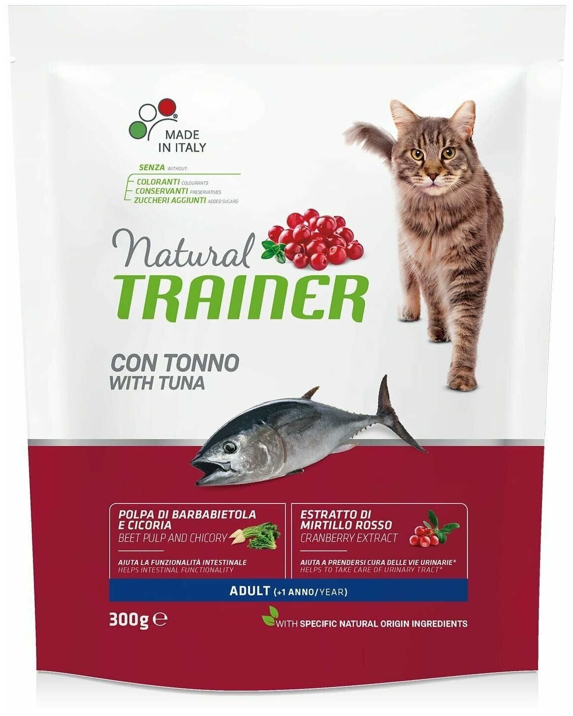 Сухой корм TRAINER NATURAL ADULT CAT WITH TUNA для взрослых кошек с тунцом (0,3 кг)