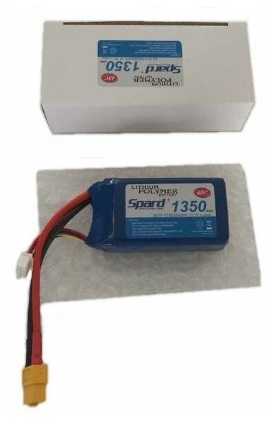 Аккумулятор Li-Po Spard 1350mAh, 14,8V, 45C, XT60