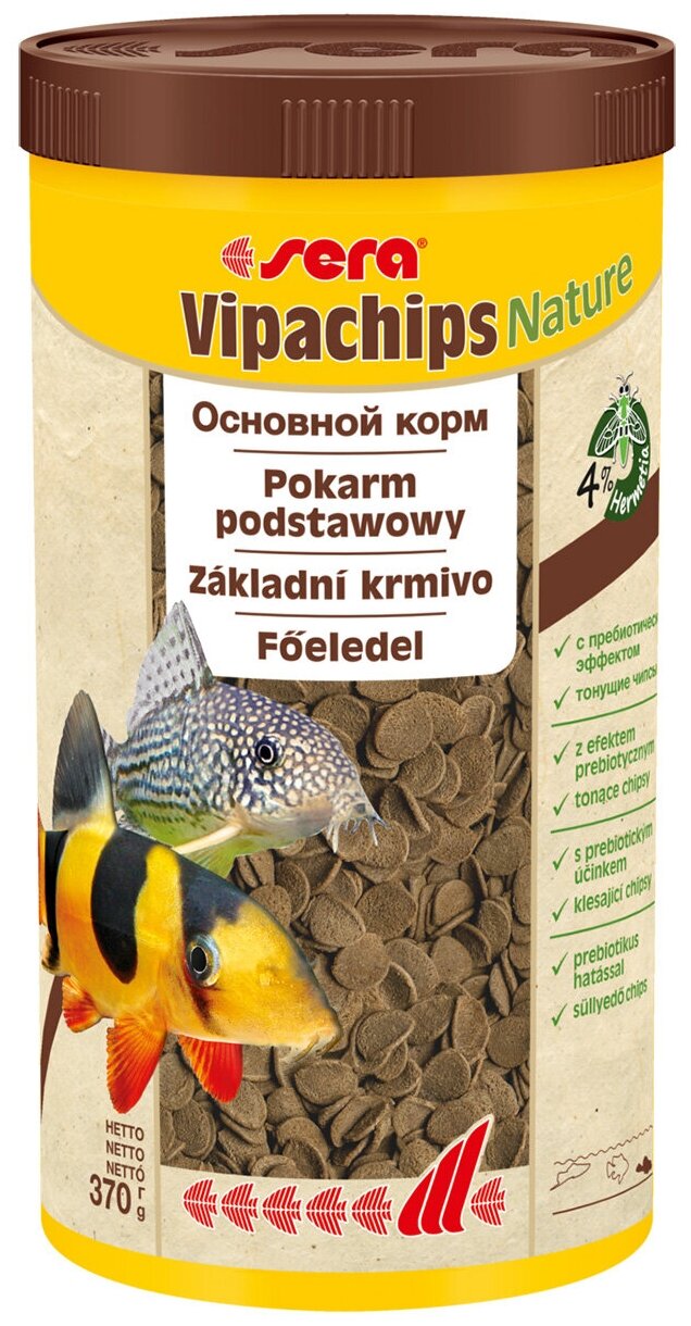 Корм для сомов и донных рыб Sera VIPACHIPS 100 мл 37 г - фотография № 12