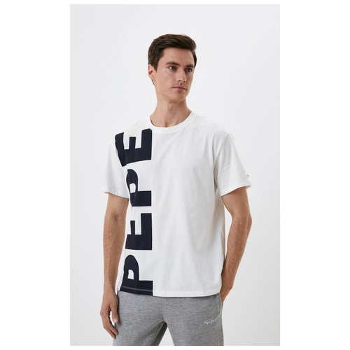 футболка для мужчин, Pepe Jeans London, модель: PM508374, цвет: белый, размер: M