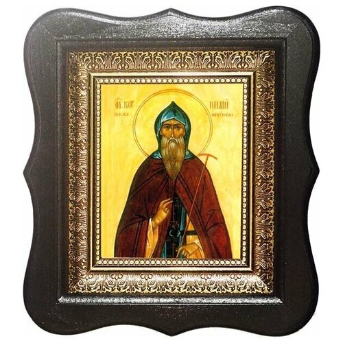 Корнилий Псково-Печерский Преподобомученик, игумен. Икона на холсте.